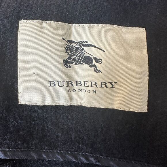 Burberry London Black Cashmere Wool Open Blazer Style Jacket Size 8 - Picture 5 of 8
